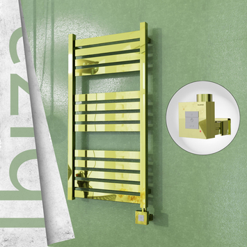 - Ibiza Electric Towel Warmer 500x960 Gold Ktx1 300 W  - Ibiza Electric Towel Warmer 500x960 Gold Ktx1 300 W