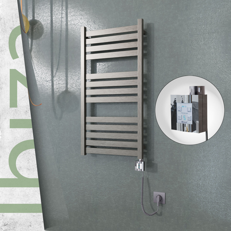 Ibiza Electric Towel Warmer 500x960 Satine Finish Ktx4 300 W (Spiral Cable)