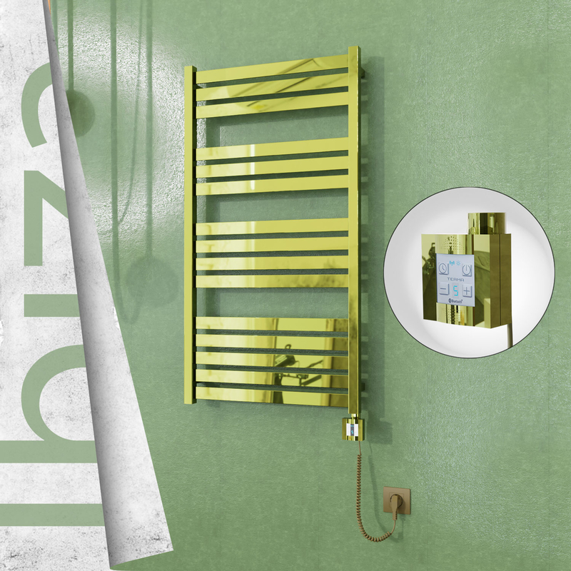 Ibiza Electric Towel Warmer 600x1165 Gold Ktx4 300 W (Spiral Cable)