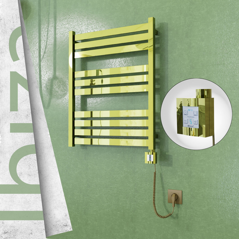 Ibiza Electric Towel Warmer 600x780 Gold Ktx4 200 W (Spiral Cable)