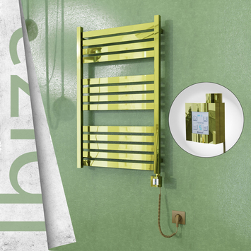 Radiva - Ibiza Elektrikli Havlupan 600x960 Altın (KTX4 Termostat) 300W Spiral Kablolu