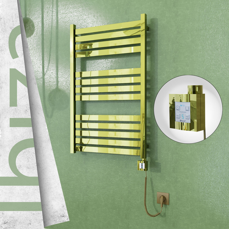 Ibiza Electric Towel Warmer 600x960 Gold Ktx4 300 W (Spiral Cable)
