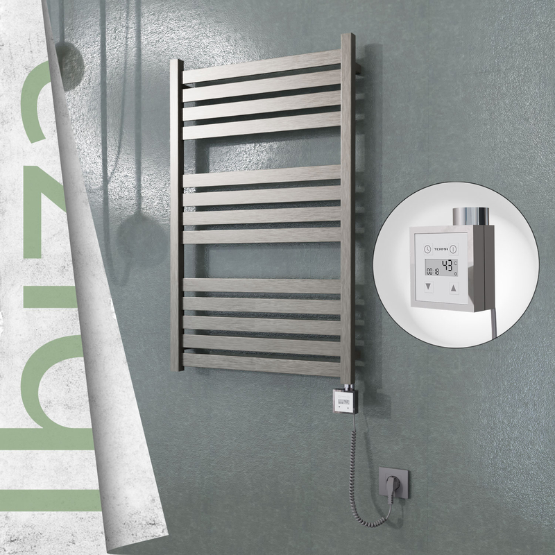 Ibiza Sèche Serviettes Electrique 600x960 Finition peinture satiné Ktx3 300 Watt Câble en spirale