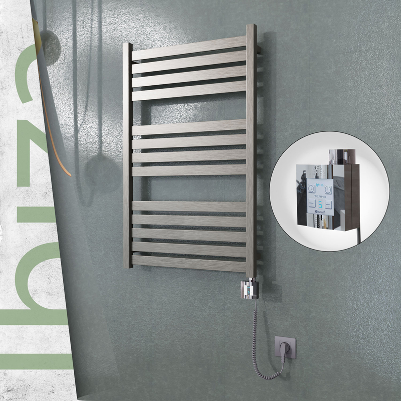Ibiza Electric Towel Warmer 600x960 Satine Finish Ktx4 300 W (Spiral Cable)
