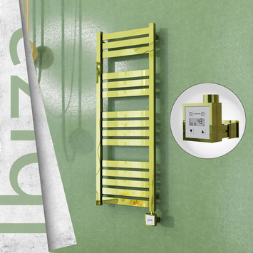 Radiva - Ibiza Elektrikli Paslanmaz Çelik Havlupan 400x1165 Altın (KTX3 Termostat) 300W