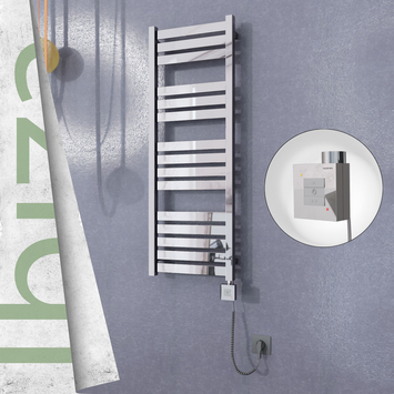 Radiva - Ibiza Elektrikli Paslanmaz Çelik Havlupan 400x1165 Ayna Polisaj (KTX1 Termostat) 300W Spiral Kablolu