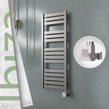 Radiva - Ibiza Elektrikli Paslanmaz Çelik Havlupan 400x1165 Satin Polisaj (KTX1 Termostat) 300W