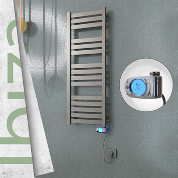 Radiva - Ibiza Elektrikli Paslanmaz Çelik Havlupan 400x1165 Satin Polisaj (Musa Termostat) 300W