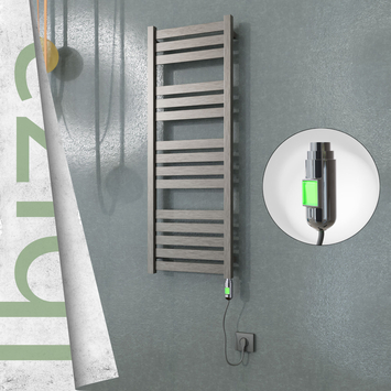 Radiva - Ibiza Elektrikli Paslanmaz Çelik Havlupan 400x1165 Satin Polisaj (On/Off Düğmeli) 300W