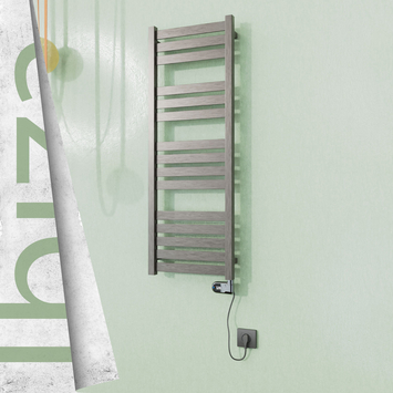 Radiva - Ibiza Elektrikli Paslanmaz Çelik Havlupan 400x1165 Satin Polisaj (Thesis Termostat) 300W