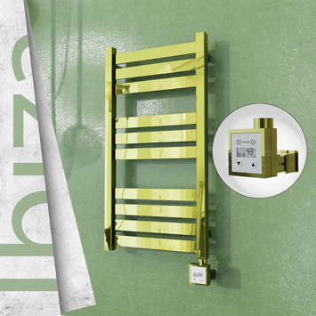 Radiva - Ibiza Elektrikli Paslanmaz Çelik Havlupan 400x780 Altın (KTX3 Termostat) 200W