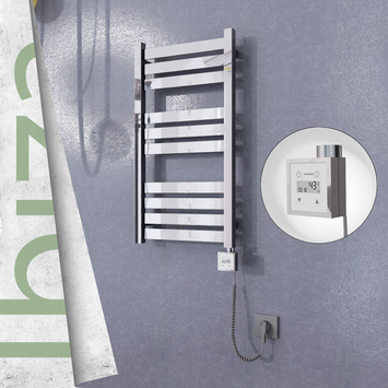 Radiva - Ibiza Elektrikli Paslanmaz Çelik Havlupan 400x780 Ayna Polisaj (KTX3 Termostat) 200W Spiral Kablolu
