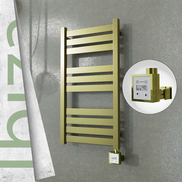 Radiva - Ibiza Elektrikli Paslanmaz Çelik Havlupan 400x780 Satine Altın (KTX3 Termostat) 200W