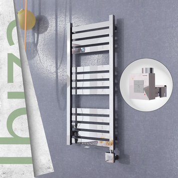 Radiva - Ibiza Elektrikli Paslanmaz Çelik Havlupan 400x960 Ayna Polisaj (KTX1 Termostat) 300W