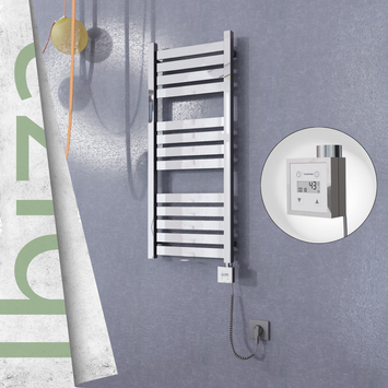 Radiva - Ibiza Elektrikli Paslanmaz Çelik Havlupan 400x960 Ayna Polisaj (KTX3 Termostat) 300W Spiral Kablolu
