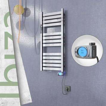 Radiva - Ibiza Elektrikli Paslanmaz Çelik Havlupan 400x960 Ayna Polisaj (Musa Termostat) 300W