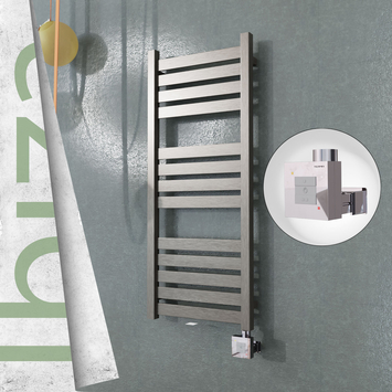 Radiva - Ibiza Elektrikli Paslanmaz Çelik Havlupan 400x960 Satin Polisaj (KTX1 Termostat) 300W
