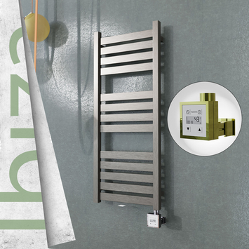 Radiva - Ibiza Elektrikli Paslanmaz Çelik Havlupan 400x960 Satin Polisaj (KTX3 Termostat) 300W