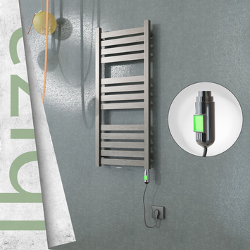 Radiva - Ibiza Elektrikli Paslanmaz Çelik Havlupan 400x960 Satin Polisaj (On/Off Düğmeli) 300W