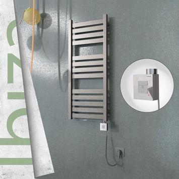 Radiva - Ibiza Elektrikli Paslanmaz Çelik Havlupan 400x960 Satine Altın (KTX1 Termostat) 300W Spiral Kablolu