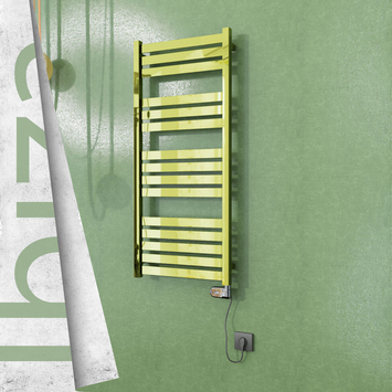  - IBIZA Elektrikli Paslanmaz Çelik Havlupan 500x1165 Altın (Thesis Termostat) 300W