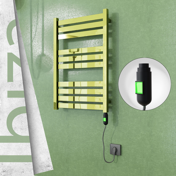 Radiva - Ibiza Elektrikli Paslanmaz Çelik Havlupan 500x780 Altın (On/Off Düğmeli) 300W