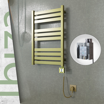  - IBIZA Elektrikli Paslanmaz Çelik Havlupan 500x780 Satine Altın (KTX4 Termostat) 300W Spiral Kablolu