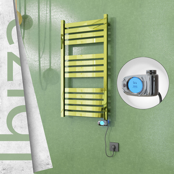  - IBIZA Elektrikli Paslanmaz Çelik Havlupan 500x960 Altın (Musa Termostat) 300W