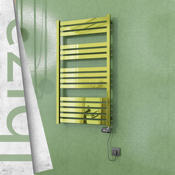  - IBIZA Elektrikli Paslanmaz Çelik Havlupan 600x1165 Altın (Thesis Termostat) 600W