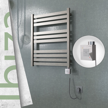 Radiva - Ibiza Elektrikli Paslanmaz Çelik Havlupan 600x780 Satine Altın (KTX1 Termostat) 300W Spiral Kablolu