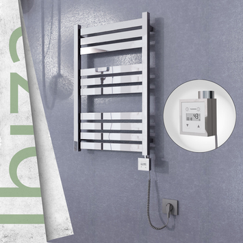 Radiva - Ibiza Paslanmaz Çelik Havlupan 500x780 Ayna Polisaj (KTX3 Termostat) 300W Spiral Kablolu