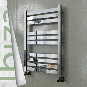 Radiva - Ibiza Sèche Serviettes Décoratif 500x780 (Acier Inoxydable) Finition de polissage