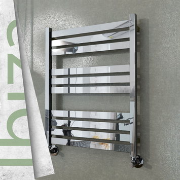 Radiva - Ibiza Sèche Serviettes Décoratif 600x780 (Acier Inoxydable) Finition de polissage