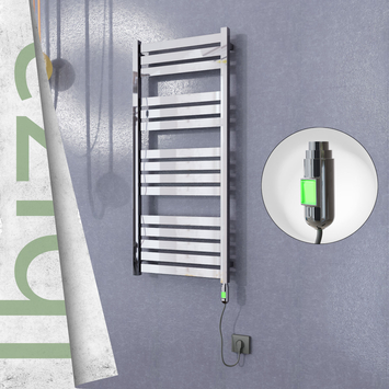 Ibiza Stainless Steel Electric Towel Warmer 500x1165 Polished Finish (On/Off) 300 W - Thumbnail