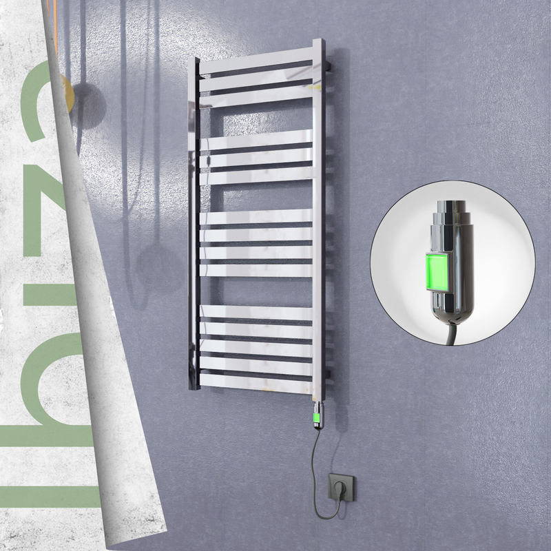 Ibiza Stainless Steel Electric Towel Warmer 500x1165 Polished Finish (On/Off) 300 W