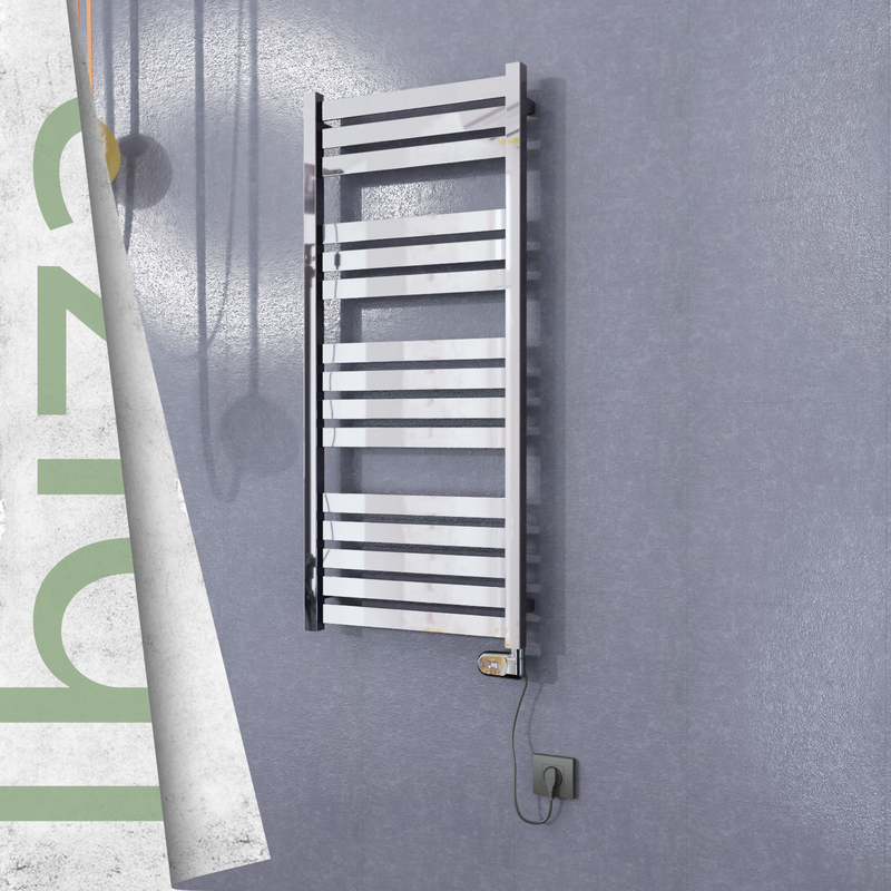 Ibiza Stainless Steel Electric Towel Warmer 500x1165 Polished Finish (Thesis Thermostat) 300 W