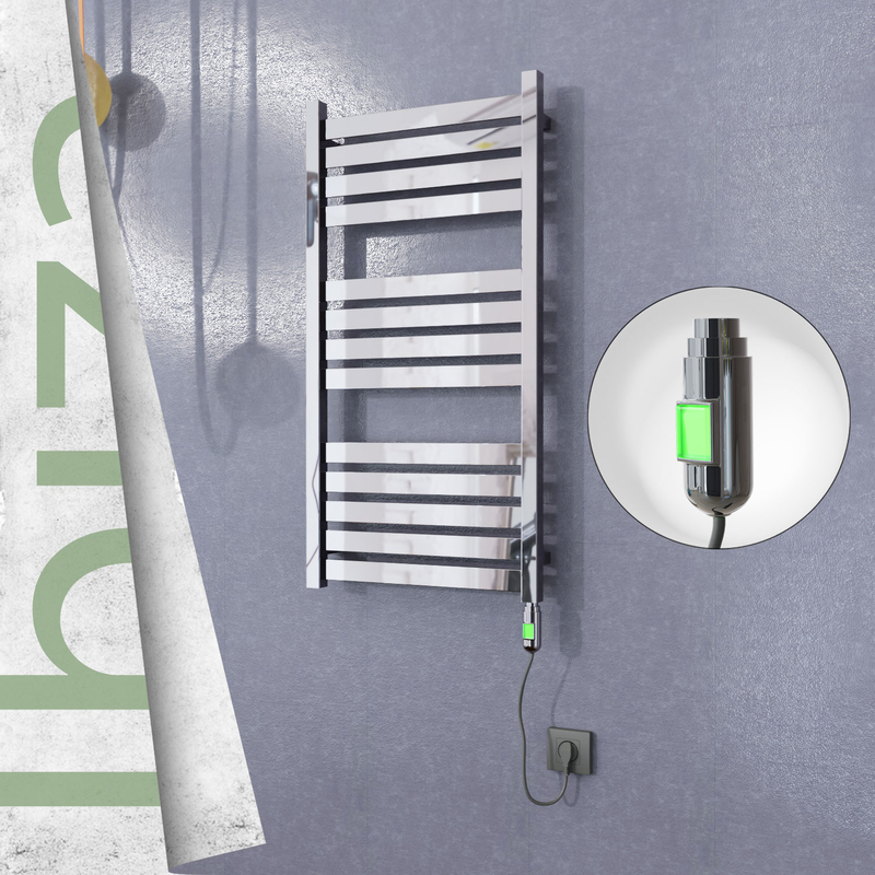 Ibiza Stainless Steel Electric Towel Warmer 500x960 Polished Finish (On/Off) 300 W