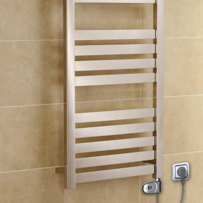 Ibiza Stainless Steel Electric Towel Warmer 500x960 Polished Finish (Thesis Thermostat) 300 W