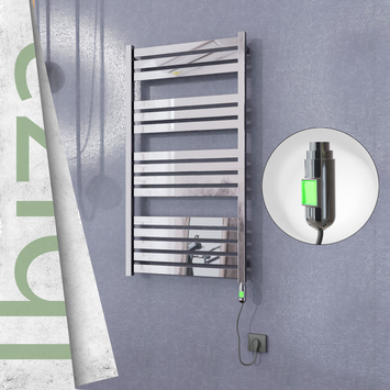 Ibiza Stainless Steel Electric Towel Warmer 600x1165 Polished Finish (On/Off) 300 W - Thumbnail