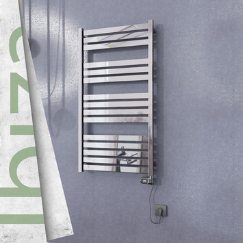 Ibiza Stainless Steel Electric Towel Warmer 600x1165 Polished Finish (Thesis Thermostat) 300 W - Thumbnail