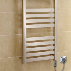 Ibiza Stainless Steel Electric Towel Warmer 600x780 Polished Finish (On/Off) 200 W - Thumbnail