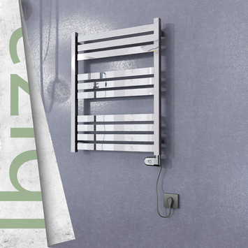 Ibiza Stainless Steel Electric Towel Warmer 600x780 Polished Finish (Thesis Thermostat) 200 W - Thumbnail
