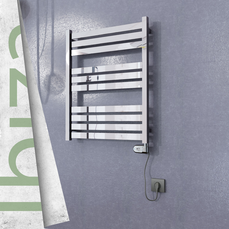Ibiza Stainless Steel Electric Towel Warmer 600x780 Polished Finish (Thesis Thermostat) 200 W