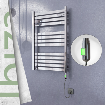 Ibiza Stainless Steel Electric Towel Warmer 600x960 Polished Finish (On/Off) 300 W - Thumbnail