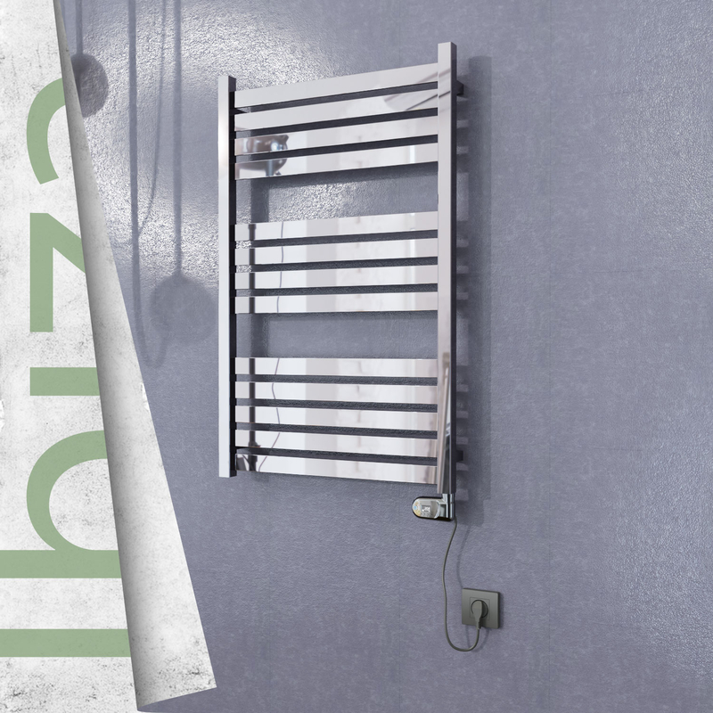 Ibiza Stainless Steel Electric Towel Warmer 600x960 Polished Finish (Thesis Thermostat) 300 W
