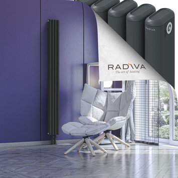 Kotto Aluminium Radiator 1800x176 Dark Anthracite - Thumbnail