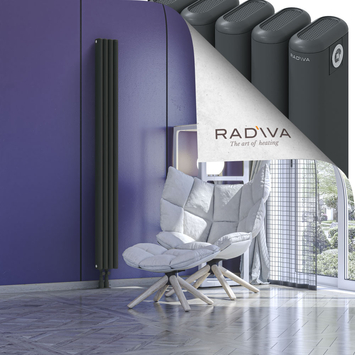 Kotto Aluminium Radiator 1800x176 Dark Anthracite - Thumbnail