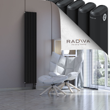 Kotto Aluminium Radiator 1800x311 Black - Thumbnail