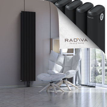 Kotto Aluminium Radiator 1800x401 Black - Thumbnail