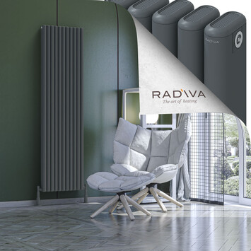 Kotto Aluminium Radiator 1800x491 Anthracite - Thumbnail